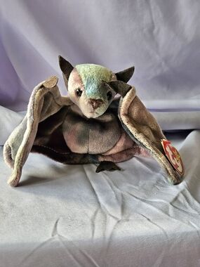 Ty Beanie Baby Plush Bat in Multi-Color - Soft Small Pet Toy